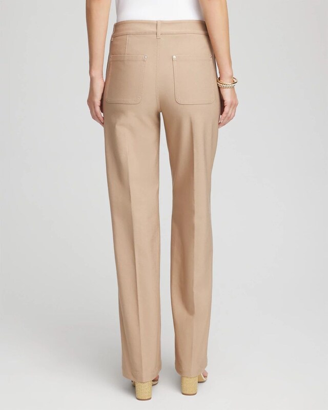 Petite Cotton Straight-Leg Trousers - image 3